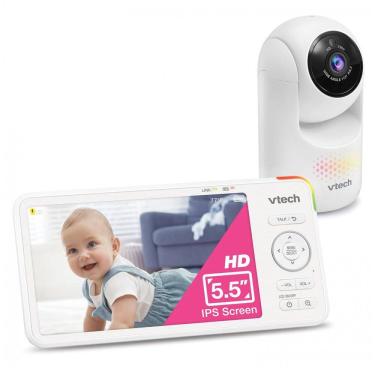 Imagem de Babá Eletrônica para Bebê VTech 13 cm IPS 720P com Câmera e Áudio, Giro, Inclinação, Zoom, Luz Noturna, Conversa Bidirecional
