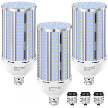 Imagem de Lâmpada LED Corn 120W (3 un), 15.800LM, 5000K,fanless, base E26/E39, ideal para garagem,galpão, fábrica, oficina e área externa, XYCN.