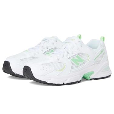 Imagem de New Balance Tênis infantil unissex 530 (criança grande), Branco/água melão, 18