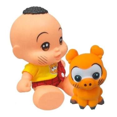 Imagem de Kit Boneco Cascão C Som E Chovinista - Adijomar - Turma Da Mônica