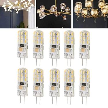 Imagem de Lâmpada LED G4, luz de silicone 1,5W AC110V, 110LM branco quente 3000K ou branco 6000K, para paisagem, jardim, iluminação de pátio, pacote com 10