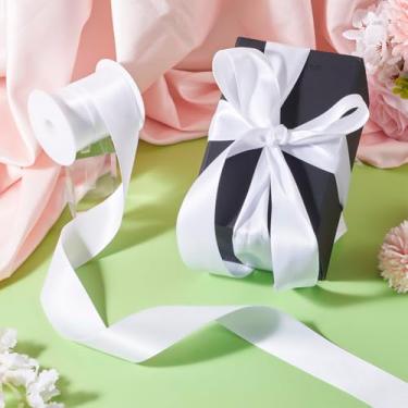 Imagem de Fita de cetim de poliéster dupla face 10 jardas/9,14 m 1,5 polegadas/38 mm de largura para decoração faça você mesmo, caixa de embrulho de presente, enfeite, pingentes, grampo de cabelo, vestido de