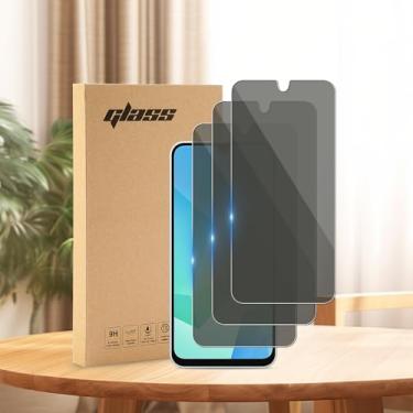 Imagem de Pacote com 3 projetado para Samsung Galaxy A52, protetor de tela de privacidade, à prova de arranhões, sem bolhas, ultra resistente (0,26 mm HD ultra transparente) vidro de dureza 9H