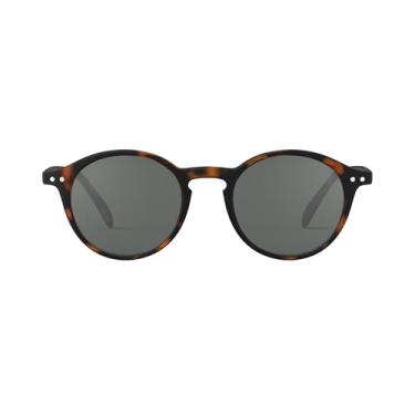 Imagem de IZIPIZI SUN #D Óculos de sol masculino e feminino armação quadrada de base biológica, lentes cinza antiarranhões, 100% proteção UV categoria 3 com bolsa, Tartaruga, Einheitsgröße