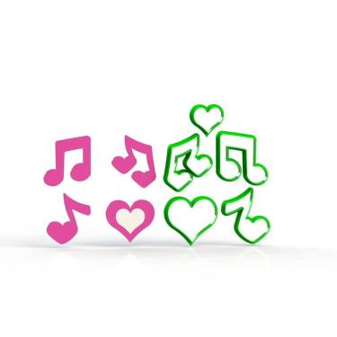 Imagem de Cortador Luluca Notas Musicais Tamanho 2,5 Cm