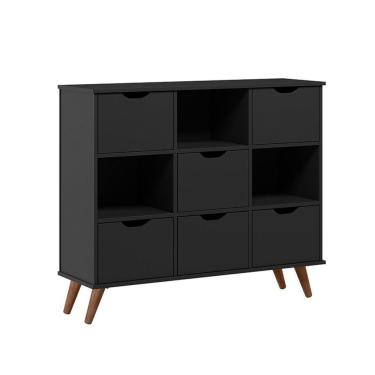 Imagem de Nicho Organizador C/ 6 Gavetas Q01 Preto/Preto
