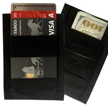 Imagem de Keyfit Tools Carteira fina da marca OpenAir Designer (preto) OpenAir Slimmest Suporte para dinheiro masculino com clipe elástico de dupla face, não magnético, não metálico, bloqueador de RFID, preto