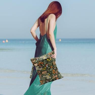 Imagem de Linda bolsa impermeável para roupas de banho, viagens, cosméticos, roupas sujas para piscina, ioga, academia, praia, artigos de higiene, carrinho de bebê, bolsas de viagem reutilizáveis para praia