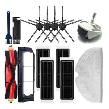 Imagem de HEPA Filter Mop Cloth Side/Main Brush Cover Compatible With XiaoMi Roborock S5 S50 S51 S55 S6 S60 S6 Pure Water Tank Dust Box Spare Parts(Red)