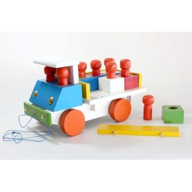 Imagem de Amigão Caminhão Desmontável Educativo, Plástico Atóxico, Peças Grandes Coloridas, Brinquedo de Construção para Crianças a Partir de 3 Anos, Desenvolvimento Motor e Lógico