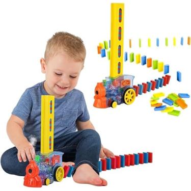 Imagem de Brinquedo Trenzinho Dominó Infantil Movimento Som Luz Divertido