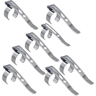 Imagem de Tnyvm 20 peças de clipes de caneta de metal prateado de encaixe para bolso de camisa, suporte de lápis deslizante, portátil, suporte de caneta para prancheta, notebook, escola, porta-lápis