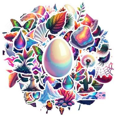 Imagem de 70 peças, natureza, animais, fantasia, geometria, adesivos coloridos de cristal para guitarra, faça você mesmo, bicicleta, skate, laptop, bagagem, mala de viagem, geladeira, telefone, bagagem, laptop