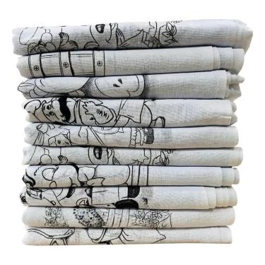 Imagem de Pano De Prato  Minimalista Preto Branco Kit 10 Peças