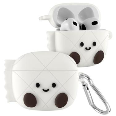 Imagem de Boaretiu Capa para Airpods 3ª capa com desenho fofo Kawaii - com chaveiro, design engraçado, capa para meninas, adolescentes e mulheres, capas para Air Pods 3, papel