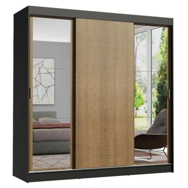 Imagem de Guarda Roupa Casal Reno 3 Portas de Correr de Espelho Madesa