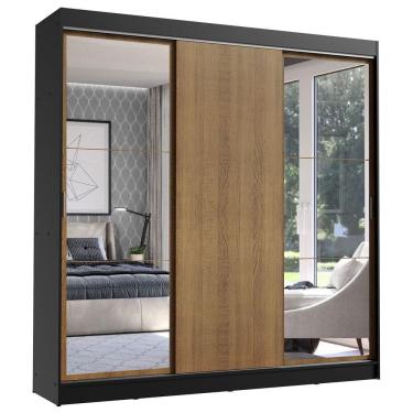 Imagem de Guarda Roupa Casal 3 Portas Correr e Espelho Istambul Madesa