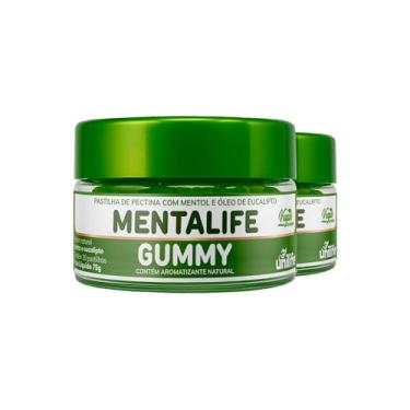 Imagem de Kit 2 Mentalife Gummy Unilfe Menta e Eucalipto 30 gomas