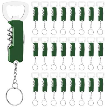 Imagem de Ziliny Abridor de garrafas com 24 peças, chaveiro, garrafa de vinho a granel, abridor de cerveja, saca-rolhas de aço inoxidável, 8,3 cm, saca-rolhas de aço inoxidável, porta-chaves de vinho, presentes