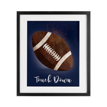 Imagem de Stupell Industries Impressão emoldurada cinza Game On Touch Down sob vidro, design de Christine Simpson Art, 53 x 43 cm