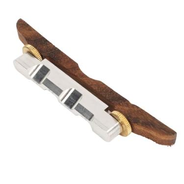 Imagem de LiebeWH Ponte de Guitarra jacarandá Ajustável Archtop Jazz Ponte Com Sela de Osso para Jogadores de Bandolim e Entusiastas de Diy