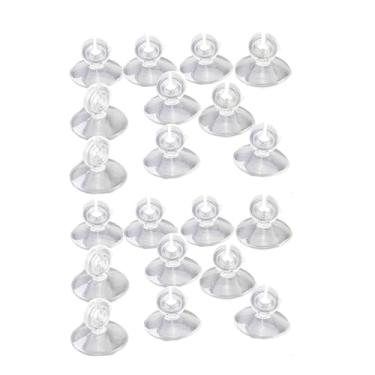Imagem de Enyolidimk Conjunto de 20 peças de clipes de ventosa de aquário, suporte de linha de ar para tanque de peixes, plástico transparente para suprimentos de peixes de vidro