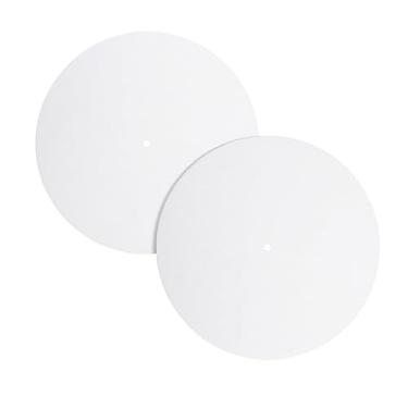 Imagem de 2 tapetes de lã branca para toca-discos, tapete de toca-discos de 30,5 cm antiestático para disco de vinil LP, acessórios para toca-discos, equipamento de afinação profissional melhora o som