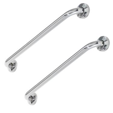 Imagem de Alça Apoio Inox 60Cm Kit 2 Uni Barra Banheiro Idoso Cadeira