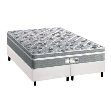 Imagem de Cama Box King: Colchão Molas Masterpocket Ensacadas Probel Evolution + Base Branco(193X203)