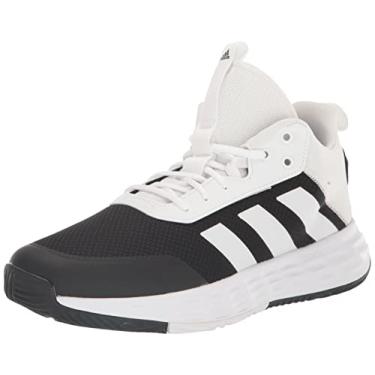 Imagem de adidas Ownthegame Tênis de basquete masculino, branco/preto, 44