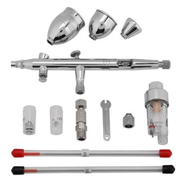 Imagem de Yctze Kit de Aerógrafo para Pistola de Pulverização Com Bicos de 0,2 Mm, 0,3 Mm, 0,5 e Vários Tamanhos de Copo - Ideal para Carro, Bolo, Pintura de Modelo e Maquiagem