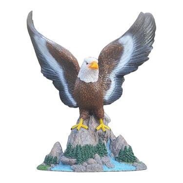 Imagem de FLCPJGV Estátua de águia, estátua de resina, ornamento, peça central de mesa para sala de estar, mesa de casa