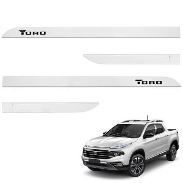 Imagem de Jogo de Friso Lateral Toro 2016 a 2025 Branco Polar