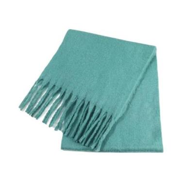 Imagem de Cachecol De Luxo Feminino Em Cashmere, Xale Grosso E Quente, Clássico 