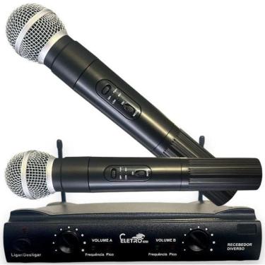 Imagem de Microfone Sem Fio Duplo Eletromex 5007