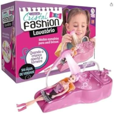 Imagem de Boneca de salao infantil para lavar cabelos, acessorios inclusos, divertido, rosa, e completo