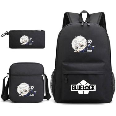 Imagem de Conjunto de mochilas escolares Blues Locks Nagis Seishiros para crianças