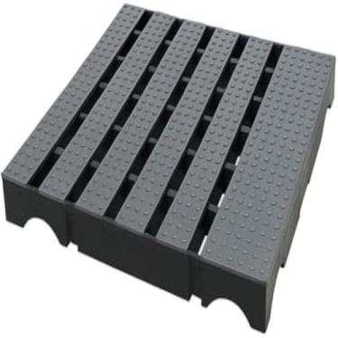 Imagem de Piso plastico vazado para areas molhadas, preto, resistente e duravel, 50x50cm, essencial.