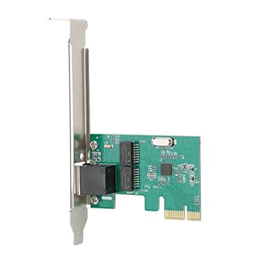 Imagem de Pissente Placa de Rede Gigabit Ethernet, Placa de Rede PCI Express 10/100/1000Mbps Chip RTL8111E PCI E Banhado a Ouro Com Defletor para Linux