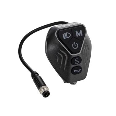 Imagem de CHANGCHENG Interruptor liga/desliga do guidão de motocicleta, interruptor de desligamento de buzina de farol multifuncional para bicicleta suja elétrica GT73