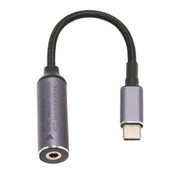 Imagem de Hyuduo Cabo de Carregamento PD de 100 W DC para Tipo C, Liga de Alumínio Nylon USB C Macho para Conversor Fêmea DC 3,5 Mm X 1,35 Mm Com Chip PD para Carregamento Rápido de Telefone Laptop