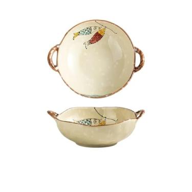 Imagem de Tigelas de sopa resistentes de 750 ml com alças seguras para forno, tigelas de sopa de cebola francesa, tigelas de macarrão profundas resistentes ao calor para família, utensílios de jantar para