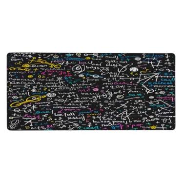 Imagem de Tapete de mouse grande educacional colorido à prova d'água para computador estendido tapete protetor de mesa antiderrapante base de borracha para escritório, computador, teclado, laptop e mesa de casa