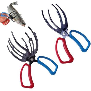 Imagem de Agarrador de Peixe Metal Atualizado Alicate Pesca Multifuncional Clamp Controle Suporte Equipamento com Três Dentes para a Maioria dos Peixes Água Doce