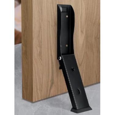 Imagem de Batente de porta de banheiro sem perfuração, protetor de parede antiarranhões, suporte de porta adesivo resistente para vaso sanitário/quarto