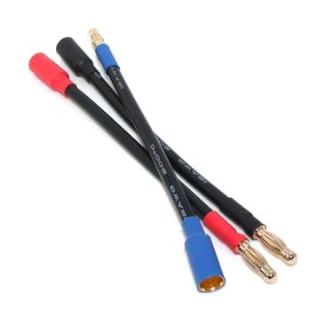 Imagem de Cabo de extensão ESC conector bala macho de 4 mm para fêmea de 6,5 mm, fio de silicone 12AWG, 13 cm (5 pol), alta temperatura de 200 °C, cabo de alimentação da bateria do motor RC de cobre