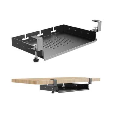 Imagem de Suporte Para Laptop Sob a Mesa Com Bandeja De Armazenamento Em Metal E