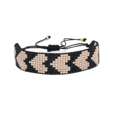 Imagem de KELITCH Pulseiras femininas da amizade, pulseiras de corda de cera feitas à mão, pulseiras de pérolas com vários padrões, bracelet, Miyuki beads