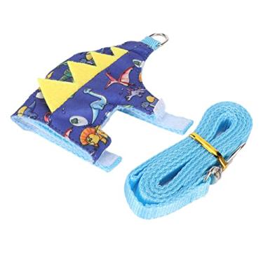 Imagem de Cryfokt Conjunto de Coleiras para Porquinhos-da-índia, Conjunto Aconchegante e Ajustável, Arnês para Furões para Animais de Estimação Pequenos, Anel D de Correias de Nylon, Arnês Bonito para (Reino