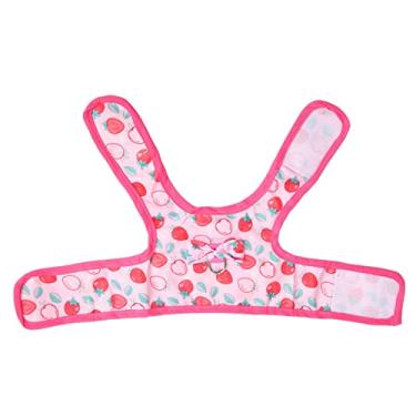 Imagem de ZJchao Vestido de Arnês de Coelho, Padrão de Morango Bonito Dos Desenhos Animados Roupas Macias e Respiráveis ​​para Animais de Estimação, Com Gancho e Laço para Animais de Estimação (L)